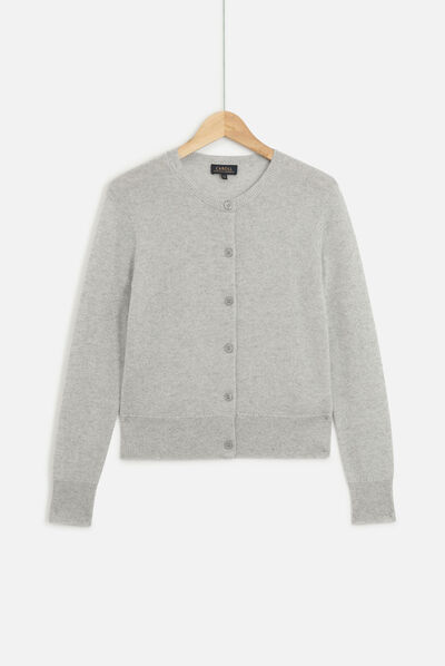 cardigan Carola cinzento claro mulher