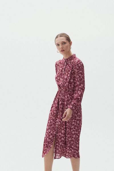 robe rio print rose cerise femme