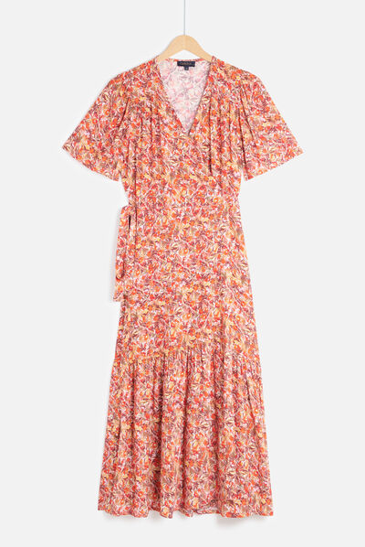 robe lana orange femme
