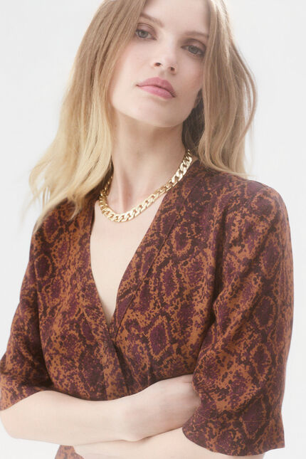 Abito Relisa marrone cognac donna