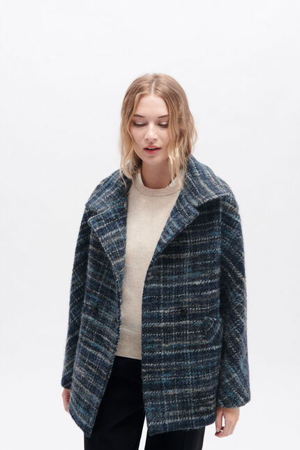 Manteau gabino bleu ciel femme