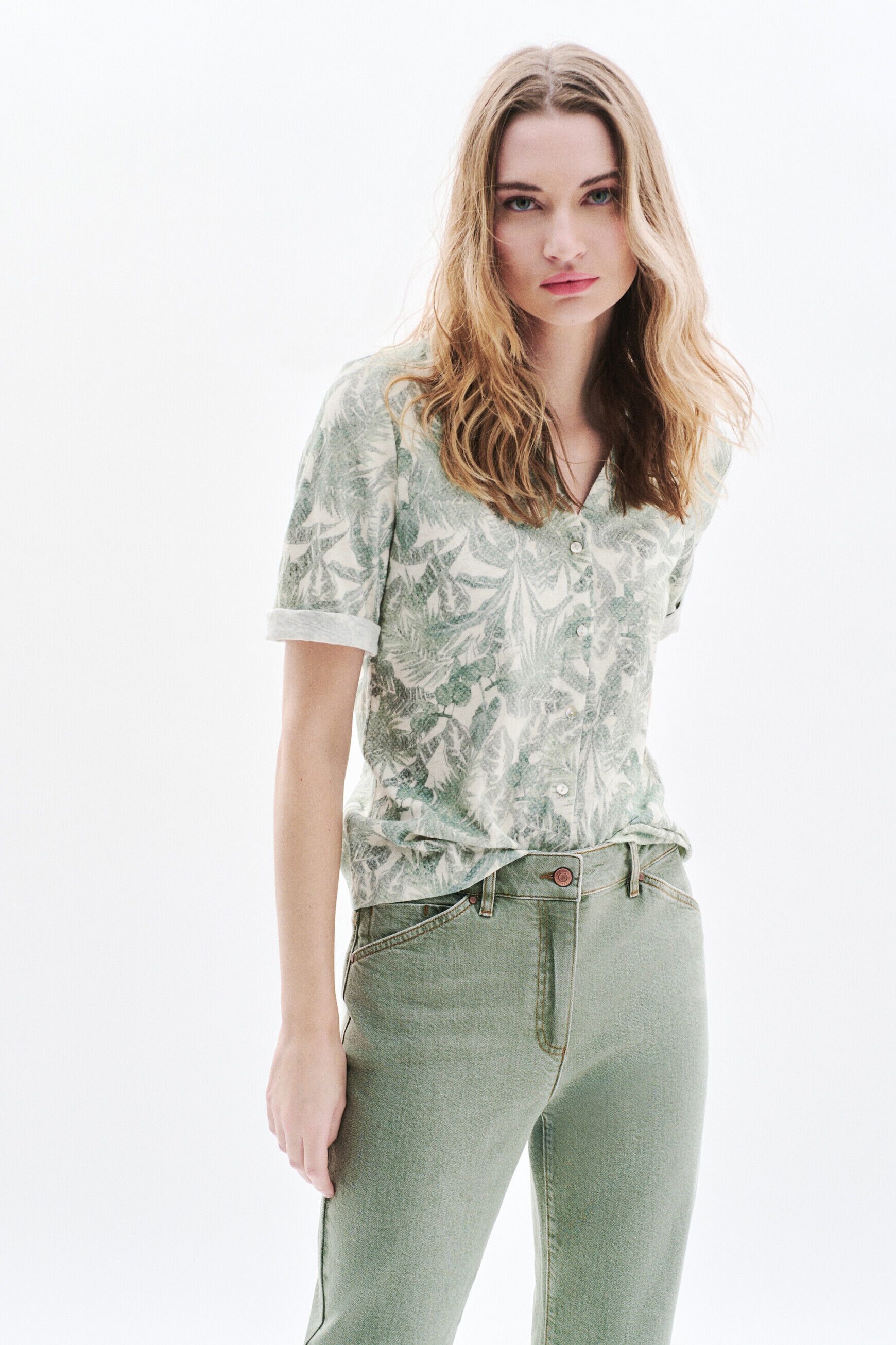 T-shirt Tevelina2 vert clair femme