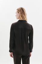 Cjamie1 100% silk shirt chocolate brown woman