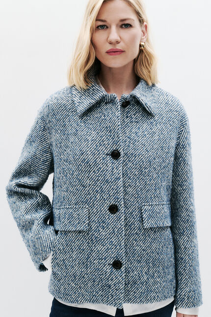 Galactica mantel denim stone vrouw