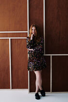 Sybil1 dress cognac brown woman