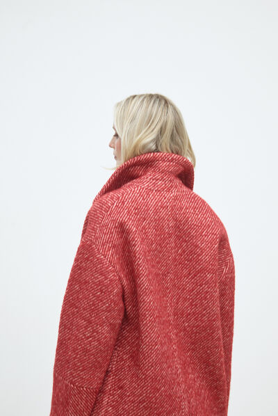 manteau mathias rouge femme