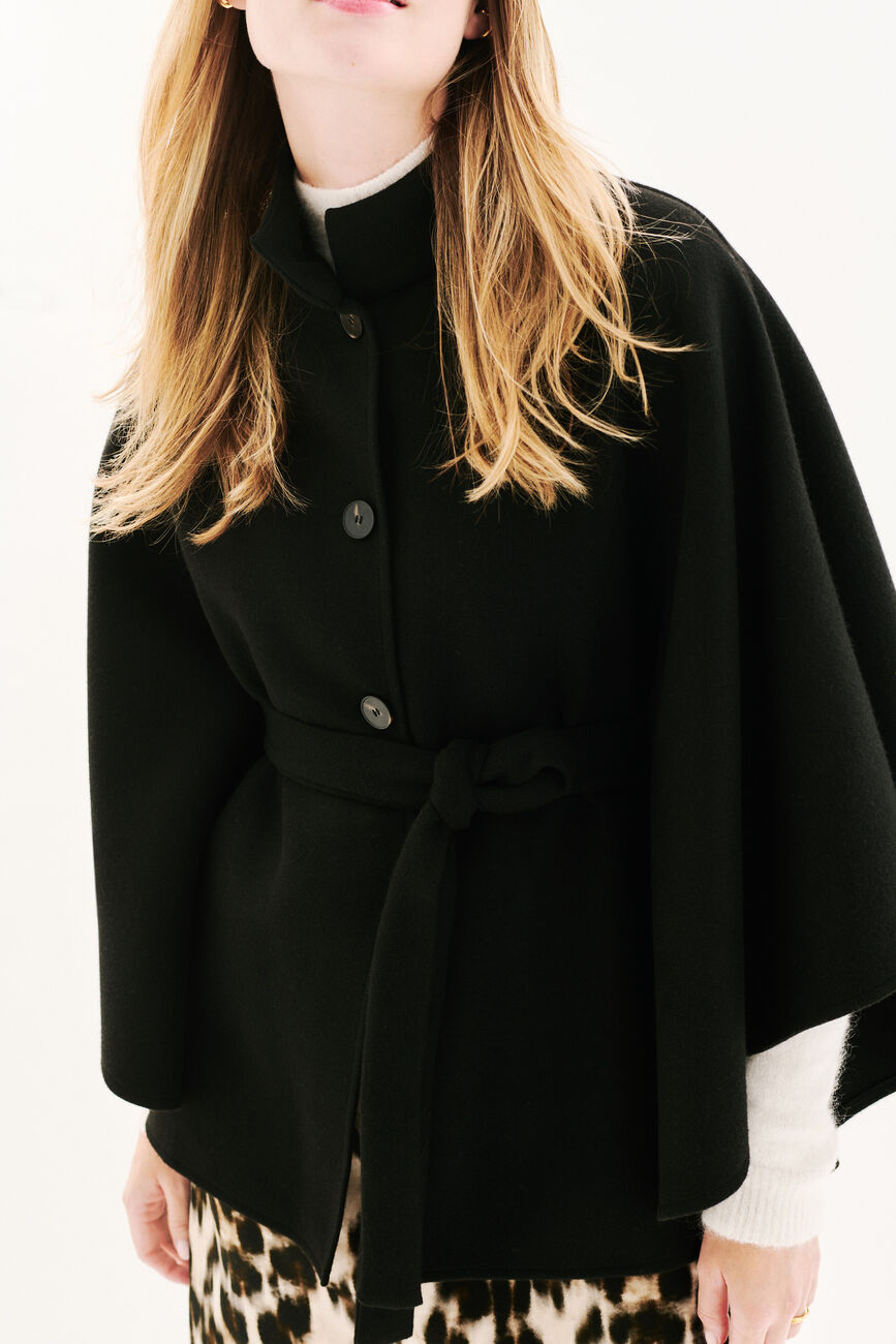 Poncho hacaro uni noir femme