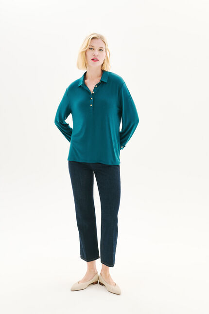 T-shirt tnina bleu canard femme