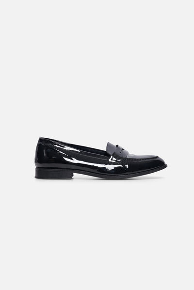 mocassins alfie 100% cuir noir femme