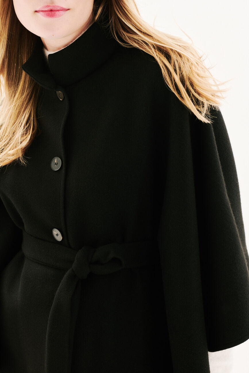 Poncho hacaro uni noir femme