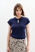 Pull Mruben sweater Mruben dark blue woman
