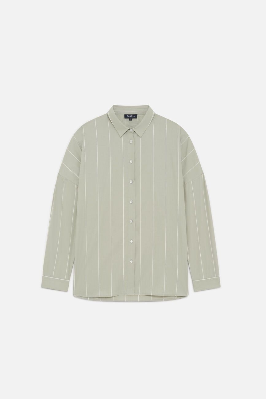 Camisa Claudy verde pastel mulher