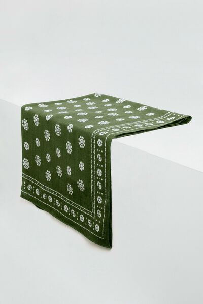 Foulard Polo 100% lana verde scuro donna