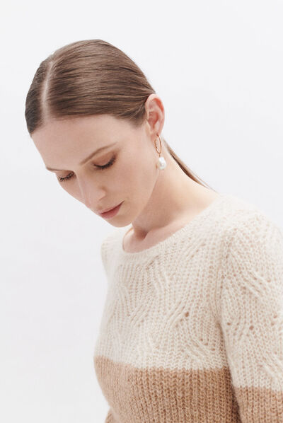 Pull maud camel femme