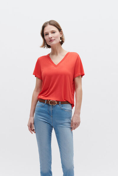 t-shirt anita rouge femme