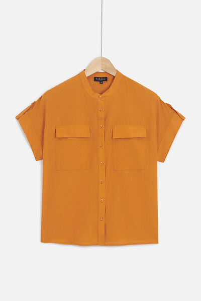 camisa allan naranja claro mujer