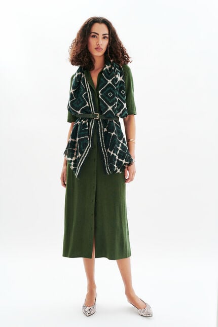 Scarf milady dark green woman