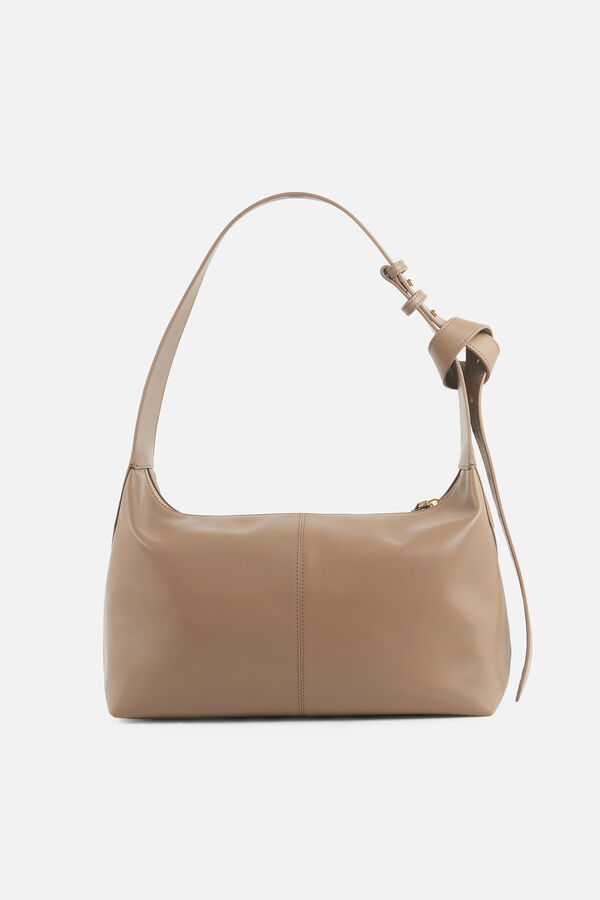 Sac soane en cuir naturel beige femme