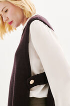hevy poncho dark brown woman