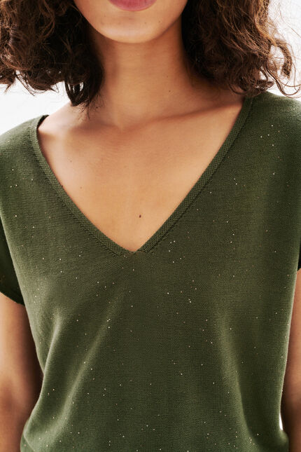 Pull Milania vert kaki femme