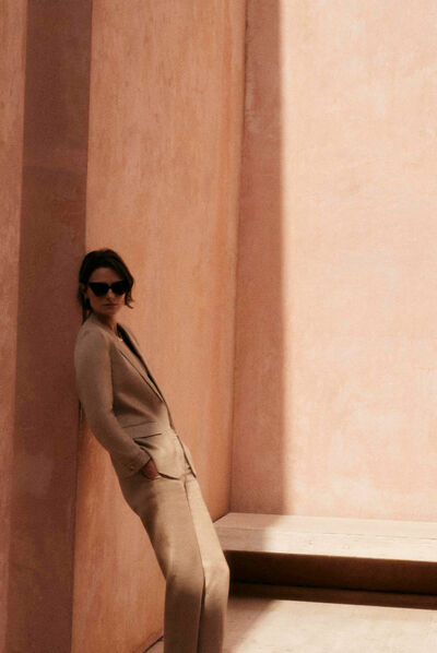 Blazer randine beige femme