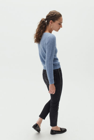 pantalon tosca bleu marine femme