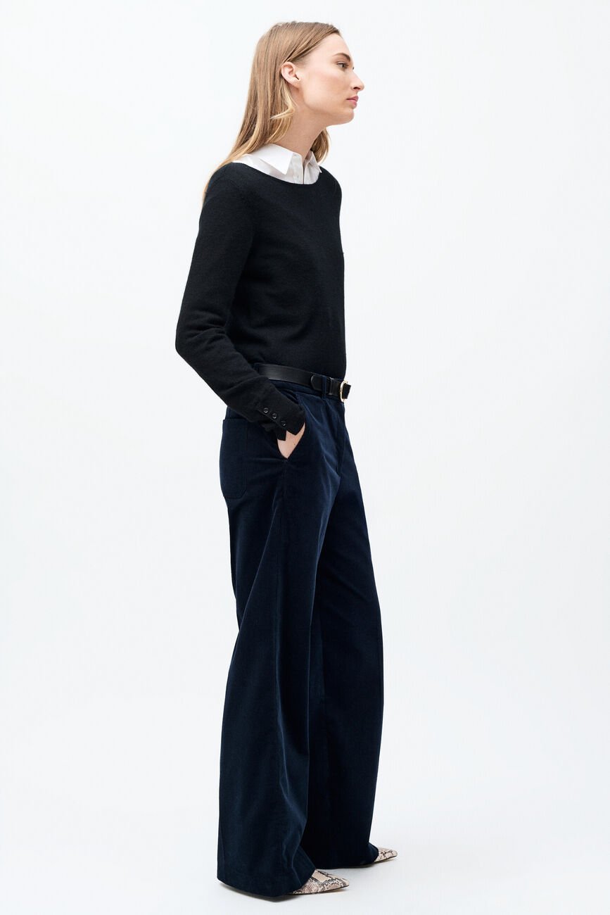 pantalon pesuviovelours bleu marine femme Pantalon Pesuviovelours bleu marine femme