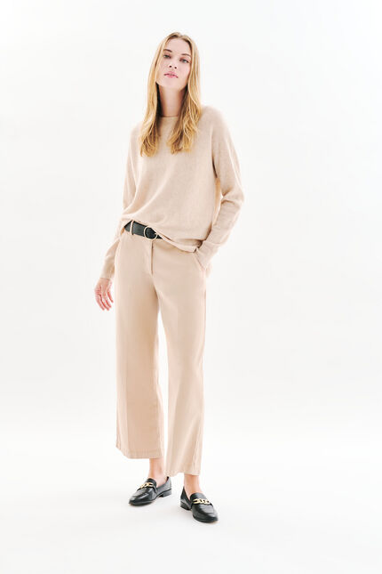 maglione mamelia 100% cachemire grigio chiaro donna