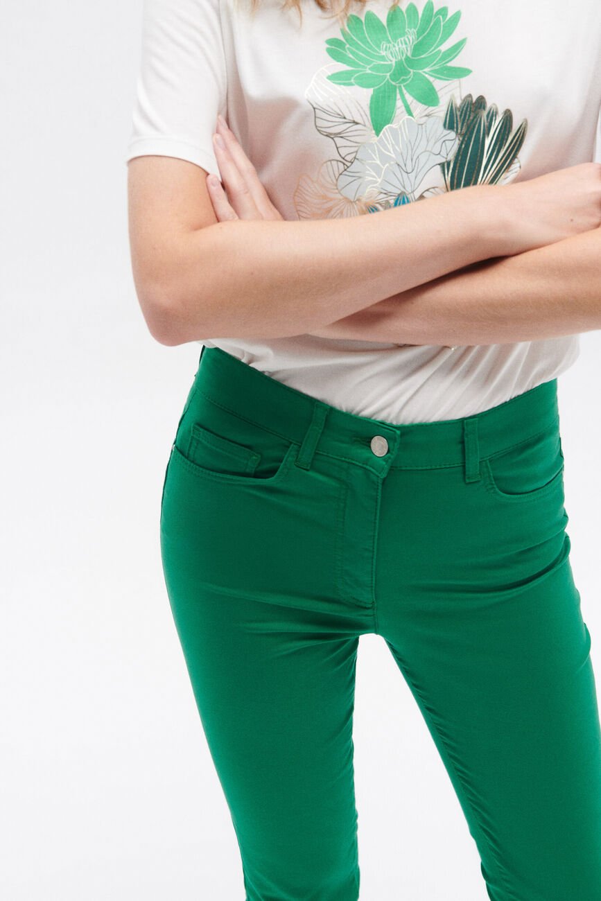 pantacourt mason vert menthe femme