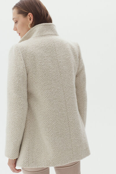 manteau ali ivoire femme