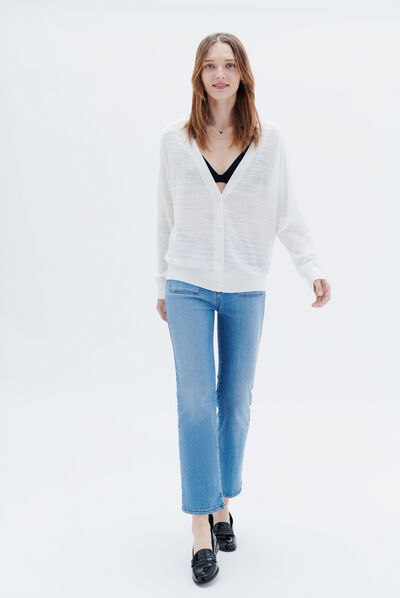 Gilet mizia blanc femme