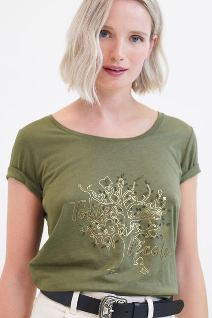 T-Shirt Nessa khakigrün damen