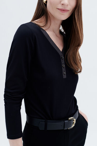 T-shirt tany noir femme