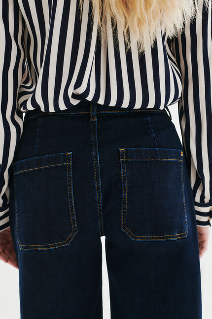 Pantalon Polairo denim double stone femme