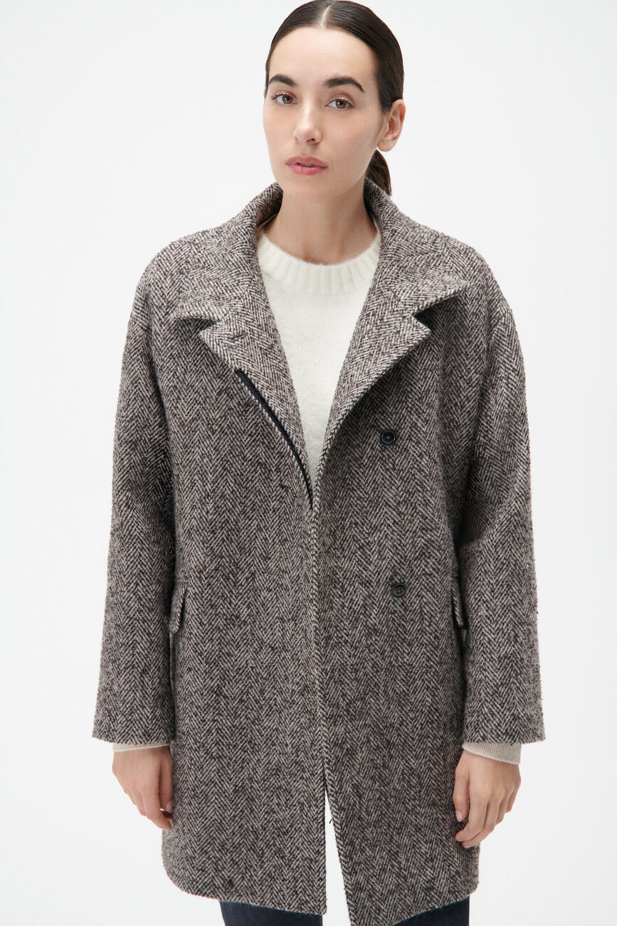 Gathieu coat taupe woman