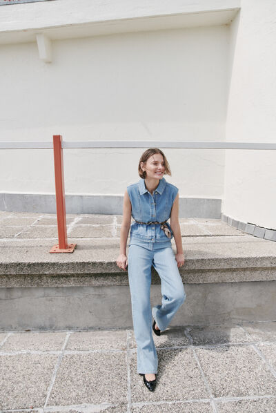 Giacca vmolly denim baby blu donna