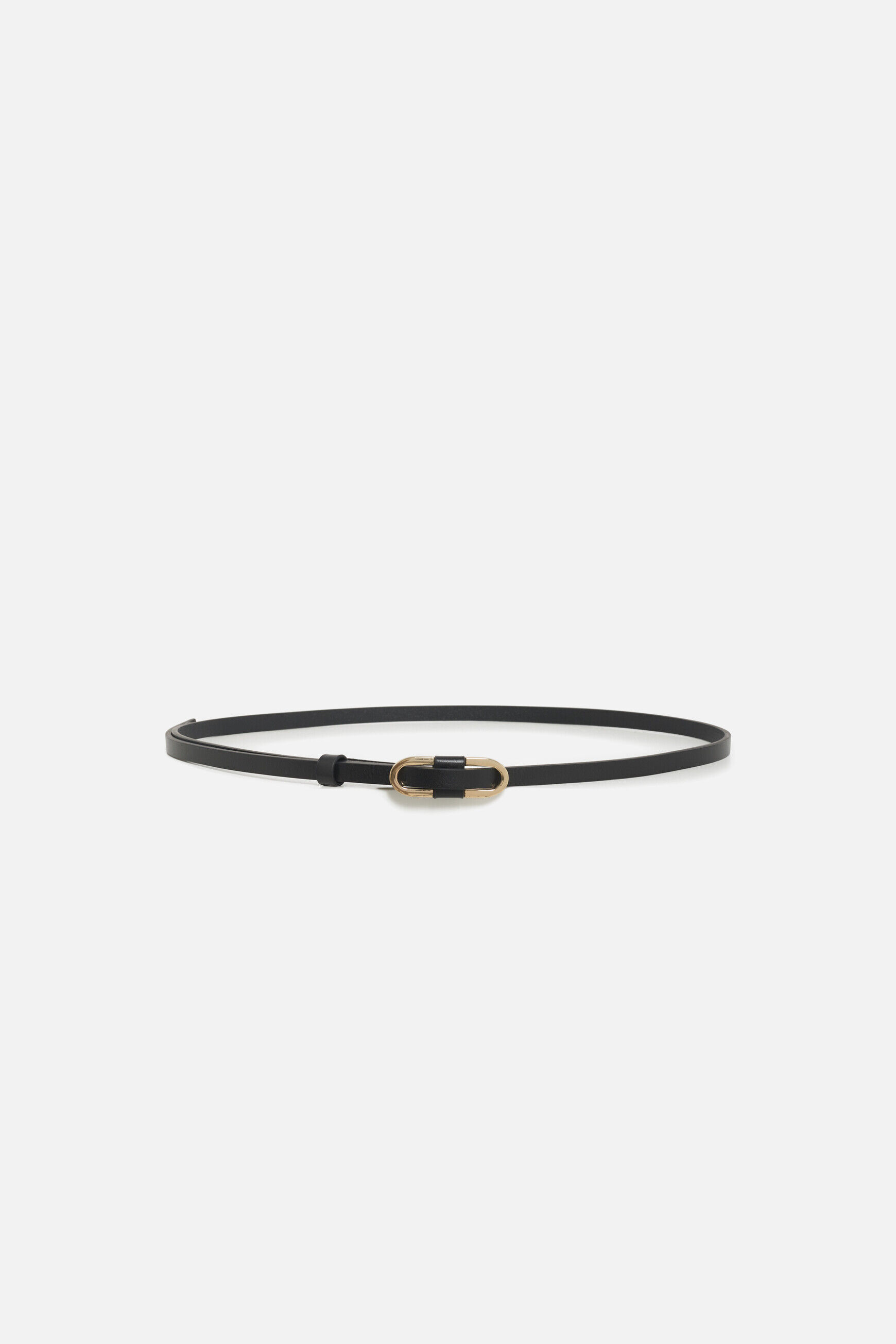 Ceinture fine noir femme