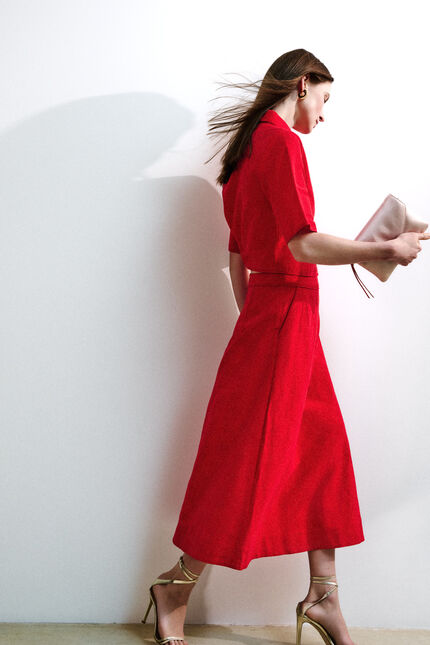 Jupe Jdiana rouge femme