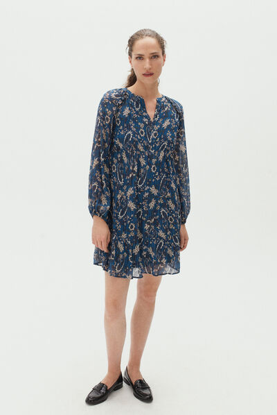 robe emile bleu petrole femme