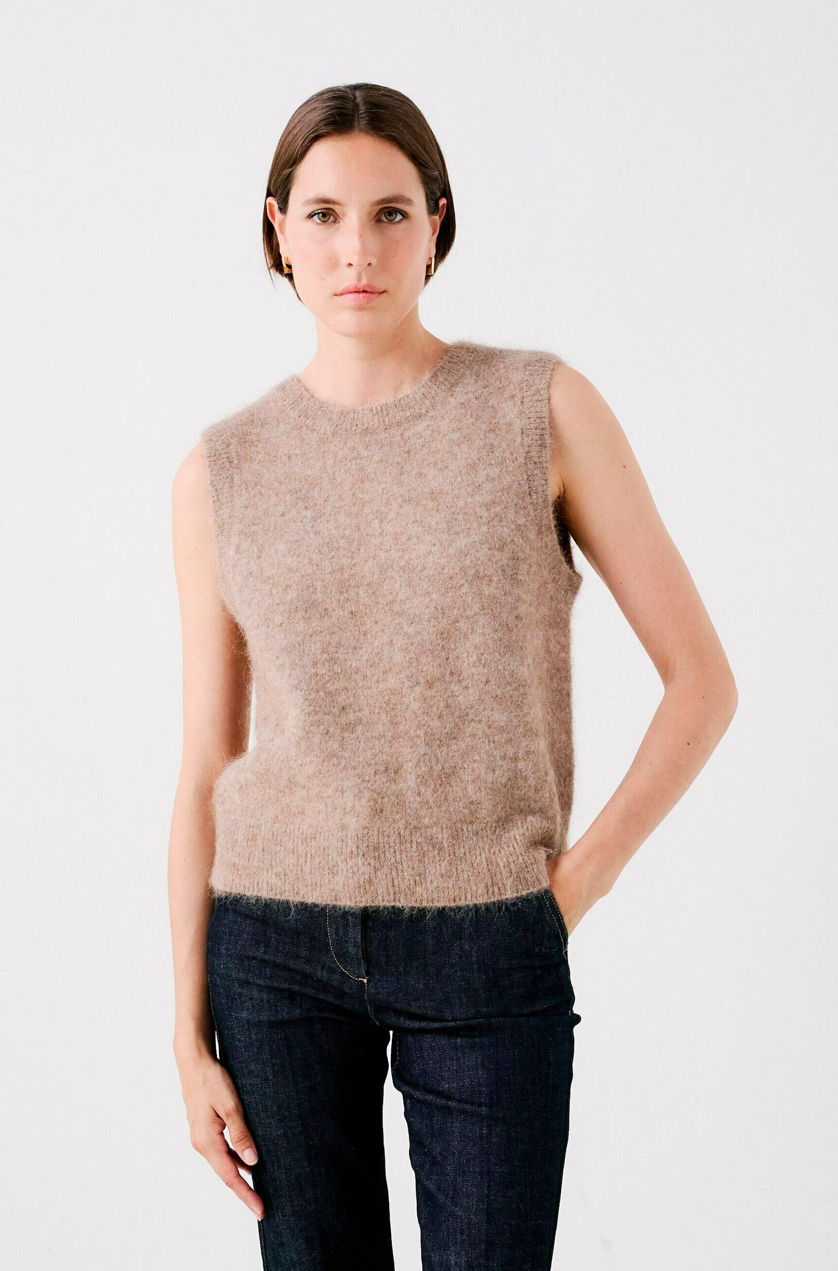 Pull douglas taupe femme