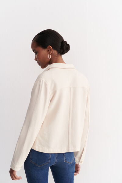 veste minata ecru femme