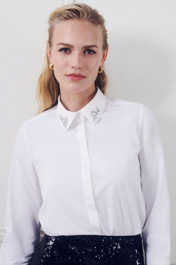 Chemise cjamice blanc femme
