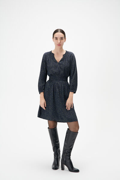Vestido Risma azul marino mujer