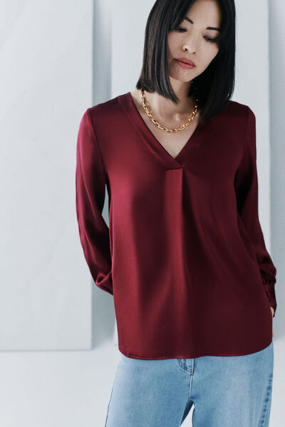 Blouse cmilana2 bordeaux femme