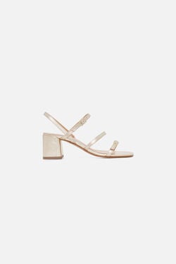 Sandales Elodie2 en cuir naturel couleur or femme