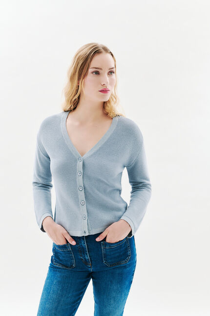 Gilet Mleonard bleu ciel femme