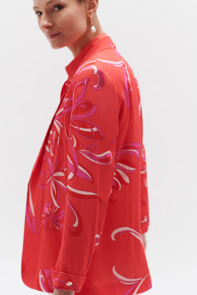 veste thais rouge clair femme