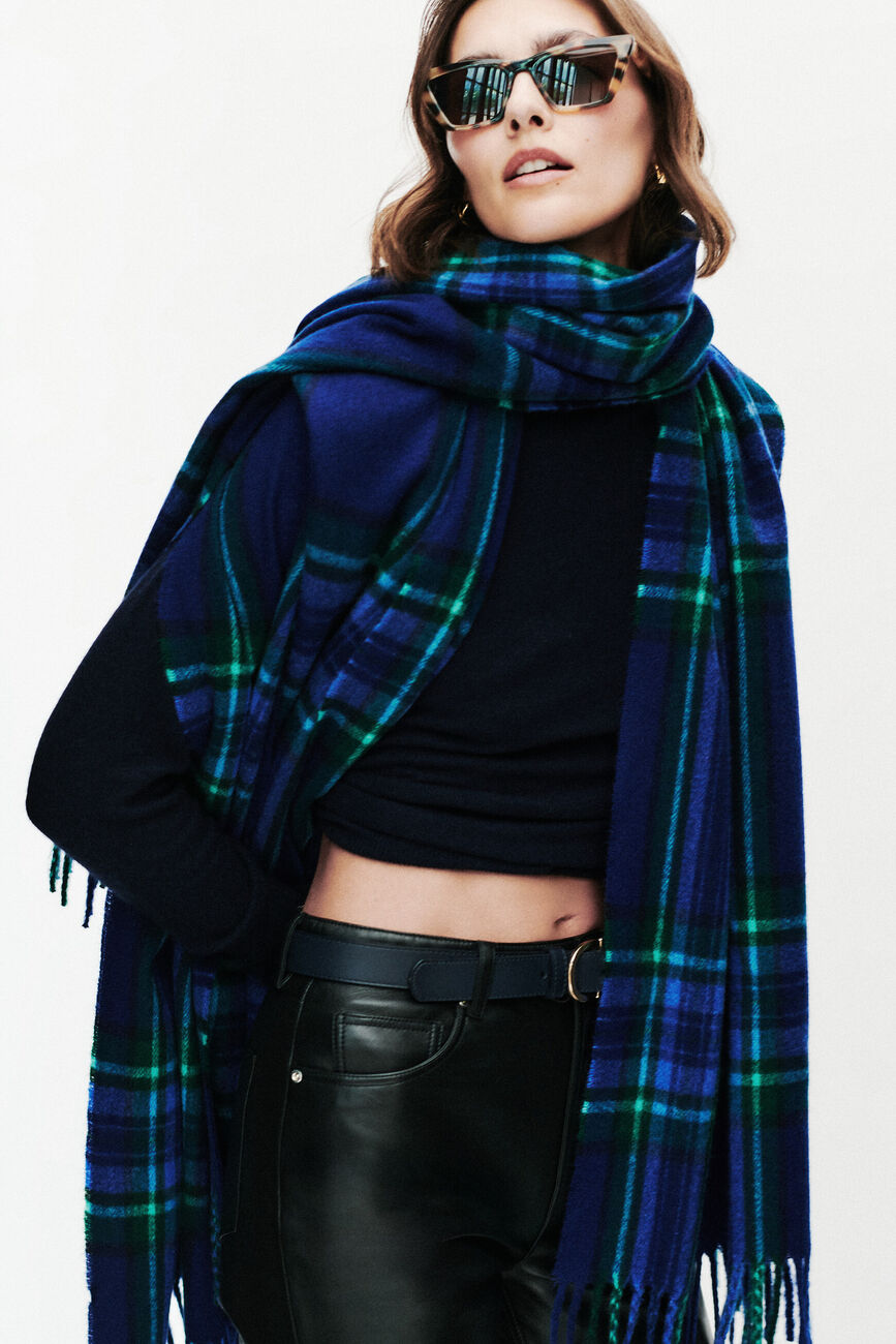 Echarpe Marty azul-marinho mulher