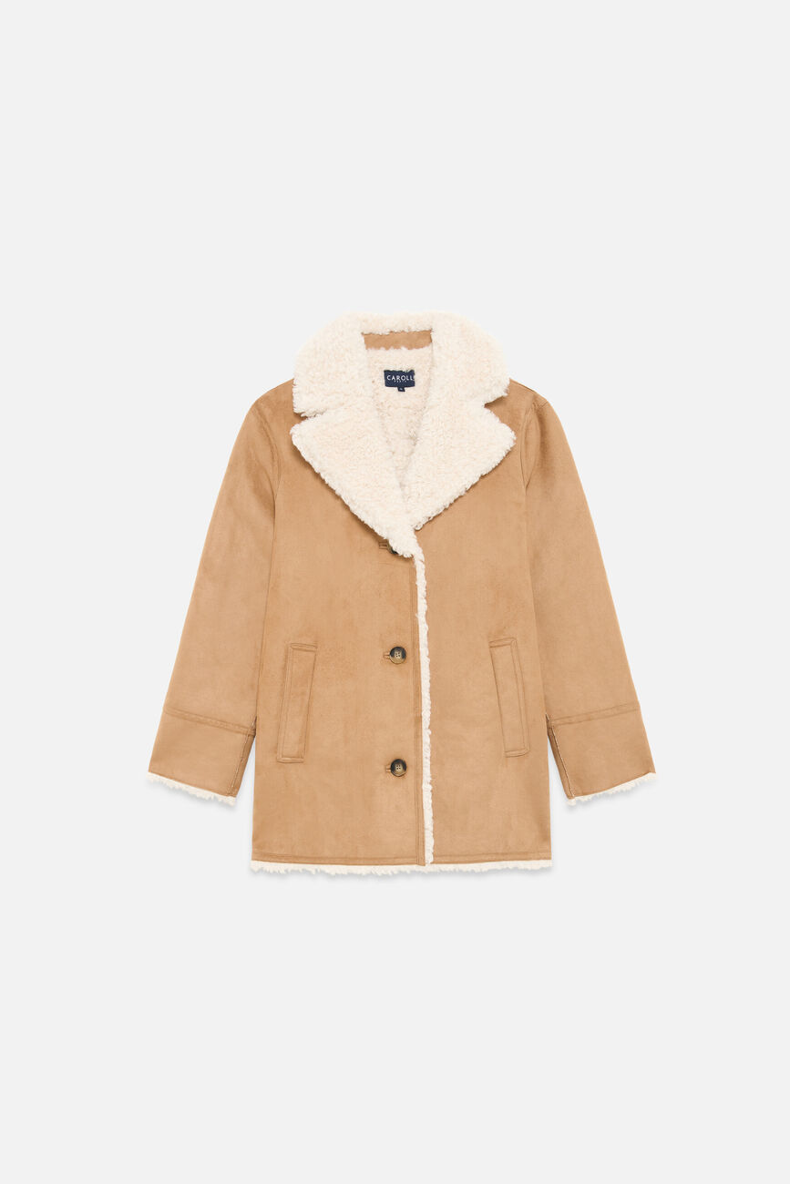 Manteau Gonzague camel femme
