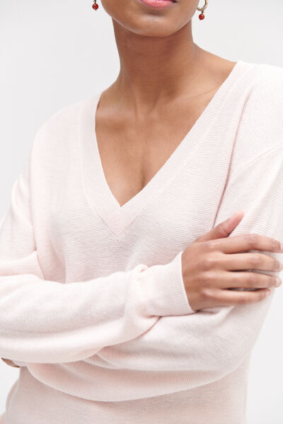 pull roxanne rose clair femme
